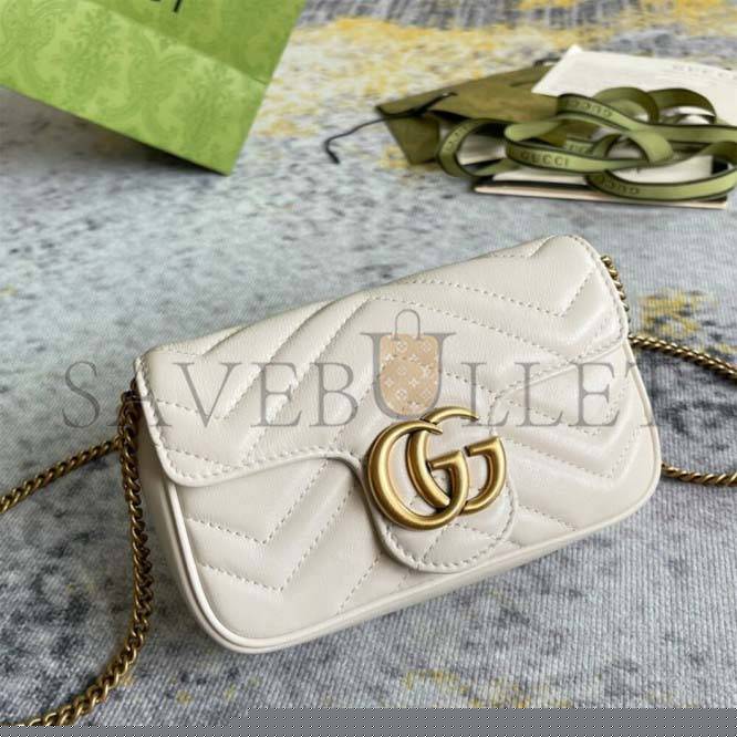 g*u*i marmont matelasse leather S*per mini bag 476433 (16.5*10*5cm)